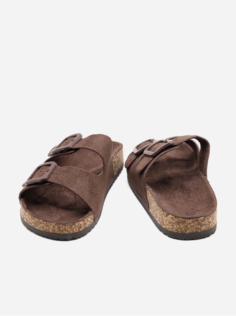 Mules cinturino incrociato Marrone - Kiabi