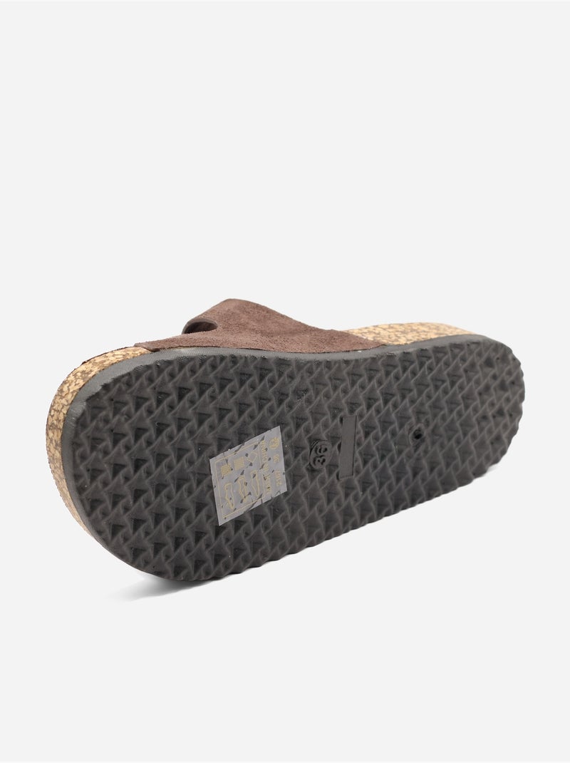 Mules cinturino incrociato Marrone - Kiabi