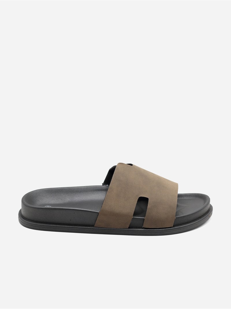 Mules cinturino incrociato Marrone scuro - Kiabi