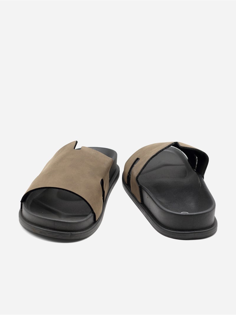 Mules cinturino incrociato Marrone scuro - Kiabi