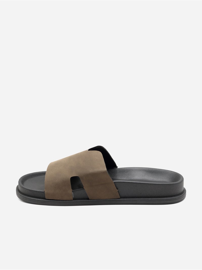 Mules cinturino incrociato Marrone scuro - Kiabi