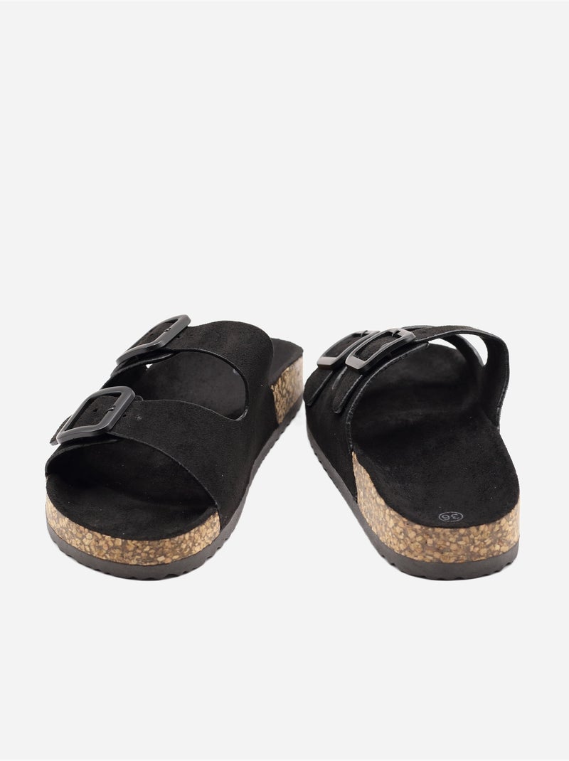 Mules cinturino incrociato Nero - Kiabi
