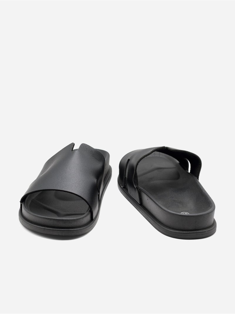 Mules cinturino incrociato Nero - Kiabi