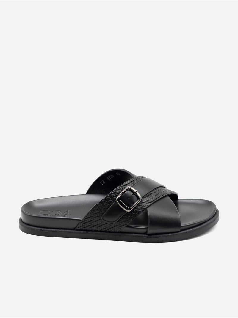 Mules cinturino incrociato Nero - Kiabi