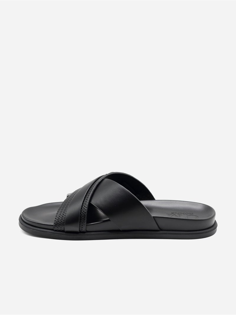 Mules cinturino incrociato Nero - Kiabi