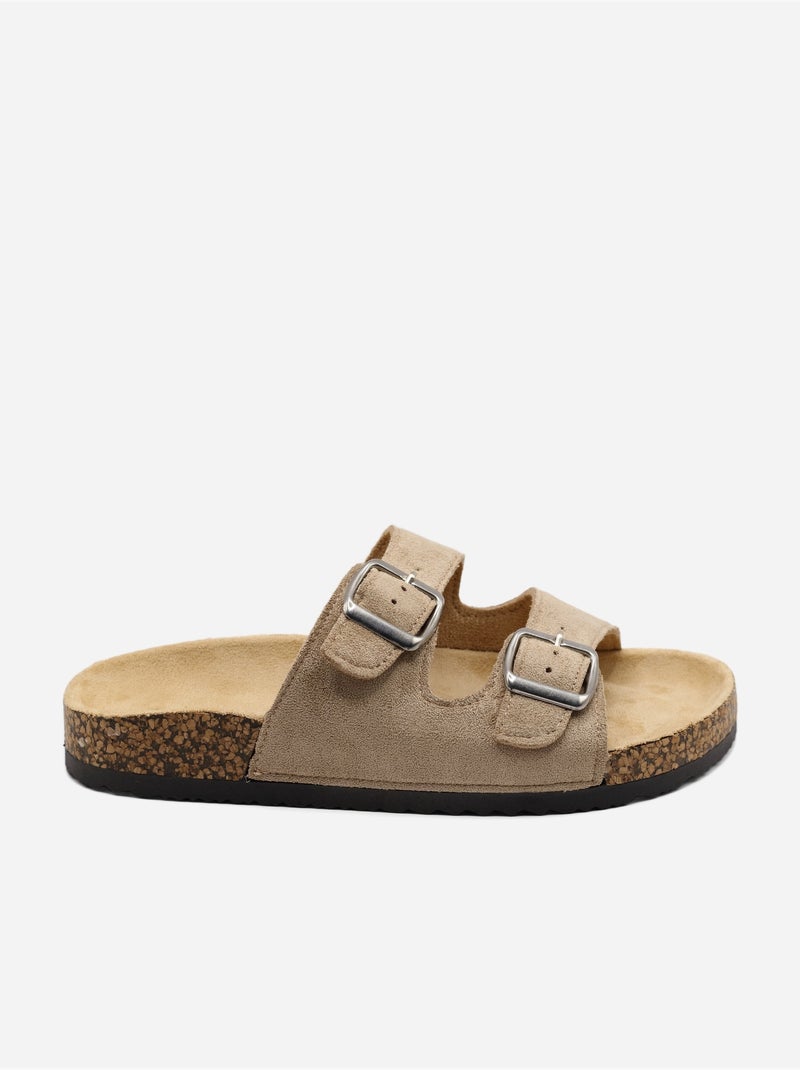 Mules cinturino incrociato Tortora - Kiabi