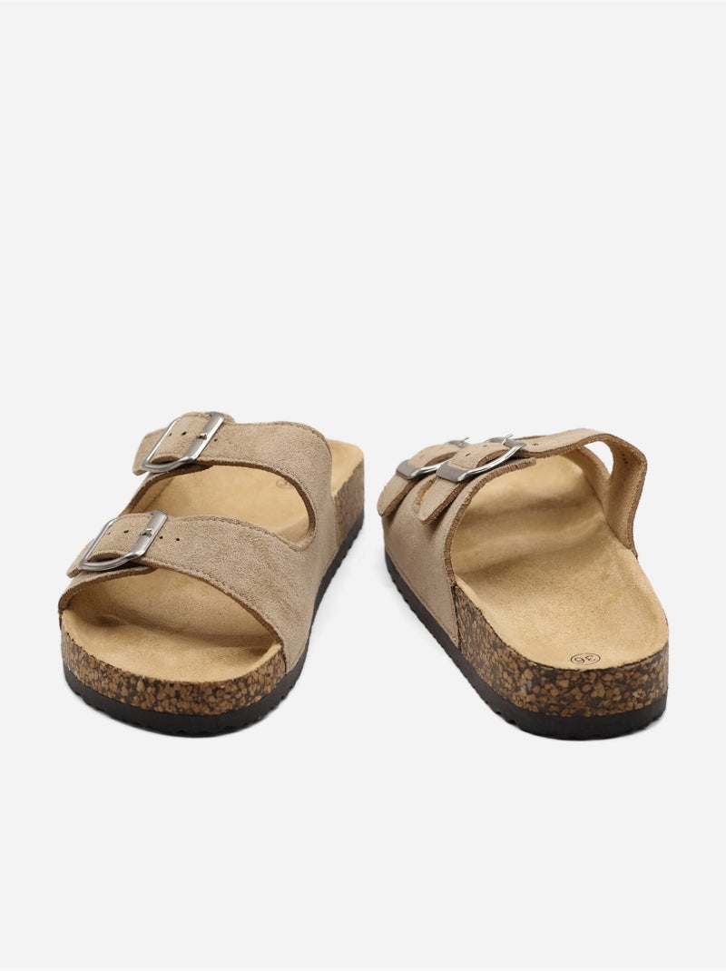 Mules cinturino incrociato Tortora - Kiabi
