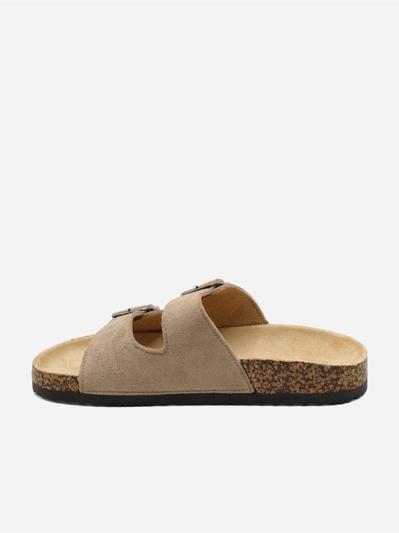 Mules cinturino incrociato Tortora - Kiabi