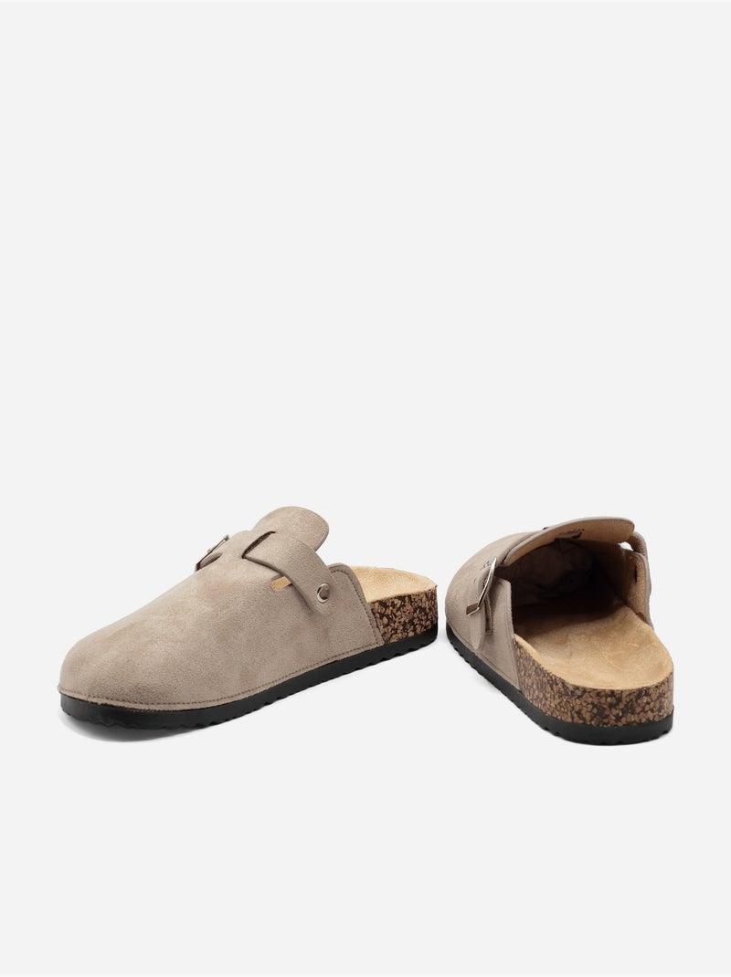 Mules cinturino incrociato Tortora - Kiabi