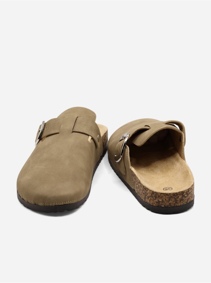 Mules cinturino incrociato Tortora - Kiabi
