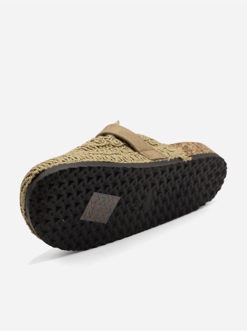 Mules cinturino incrociato Tortora - Kiabi
