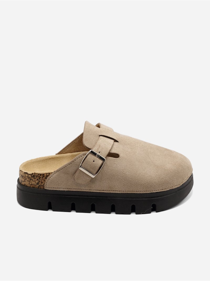 Mules cinturino incrociato Tortora - Kiabi