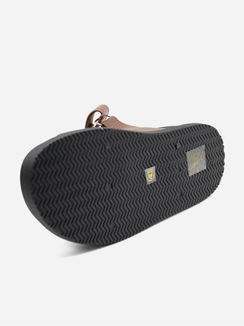 Mules con chiusura a velcro Marrone - Kiabi