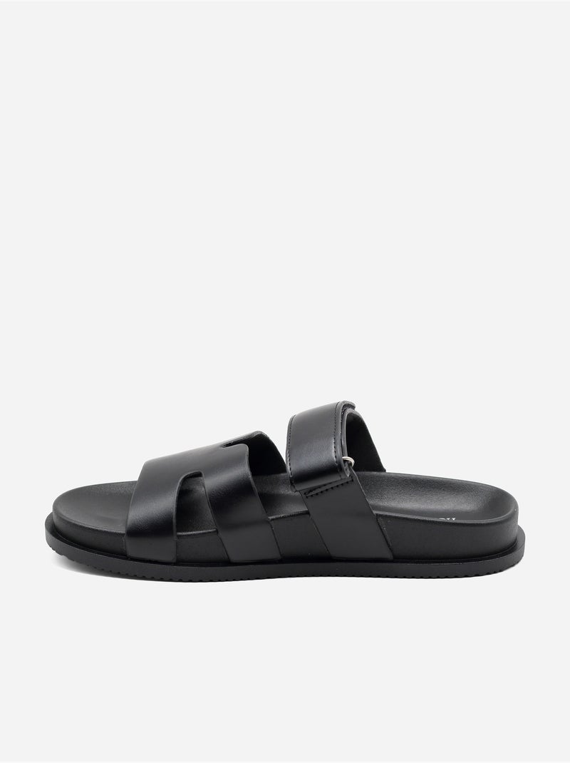Mules con chiusura a velcro Nero - Kiabi