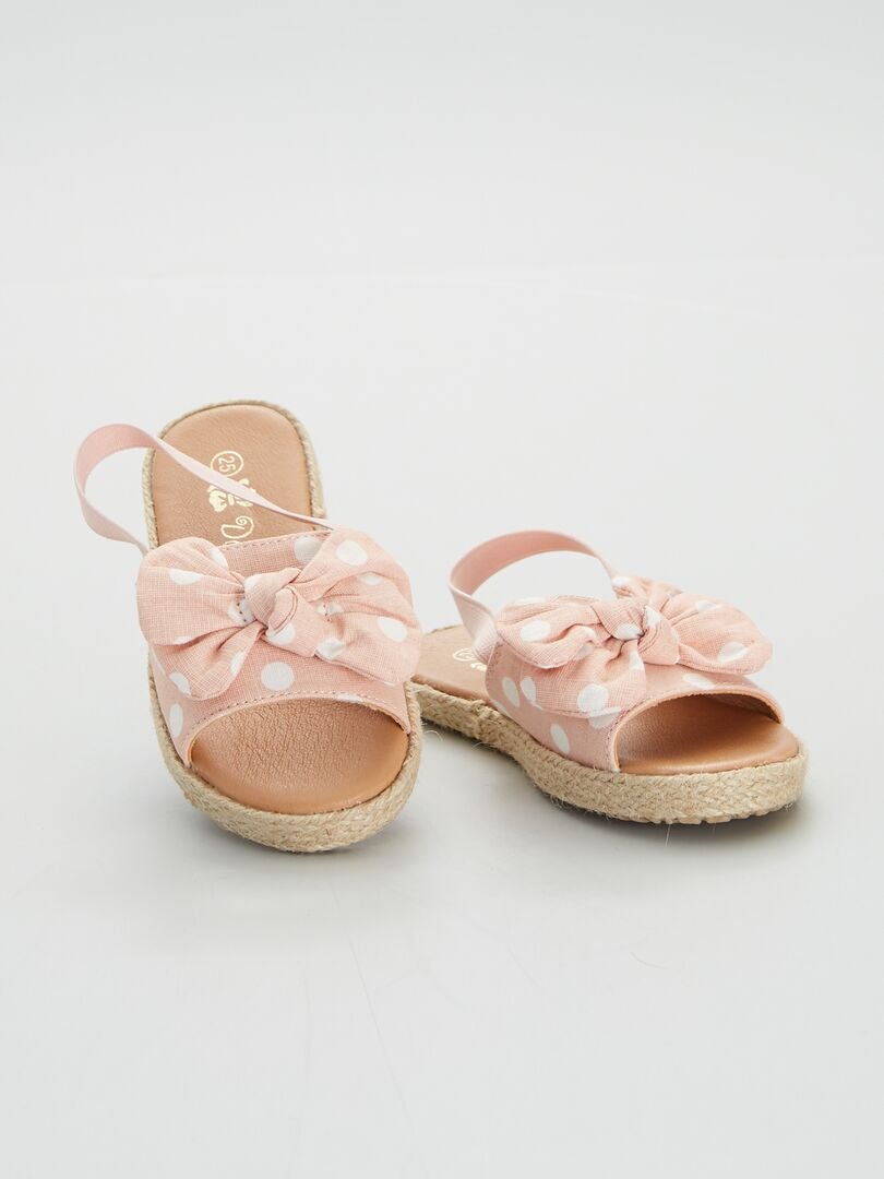 Mules con cinturini in tela rosa - Kiabi