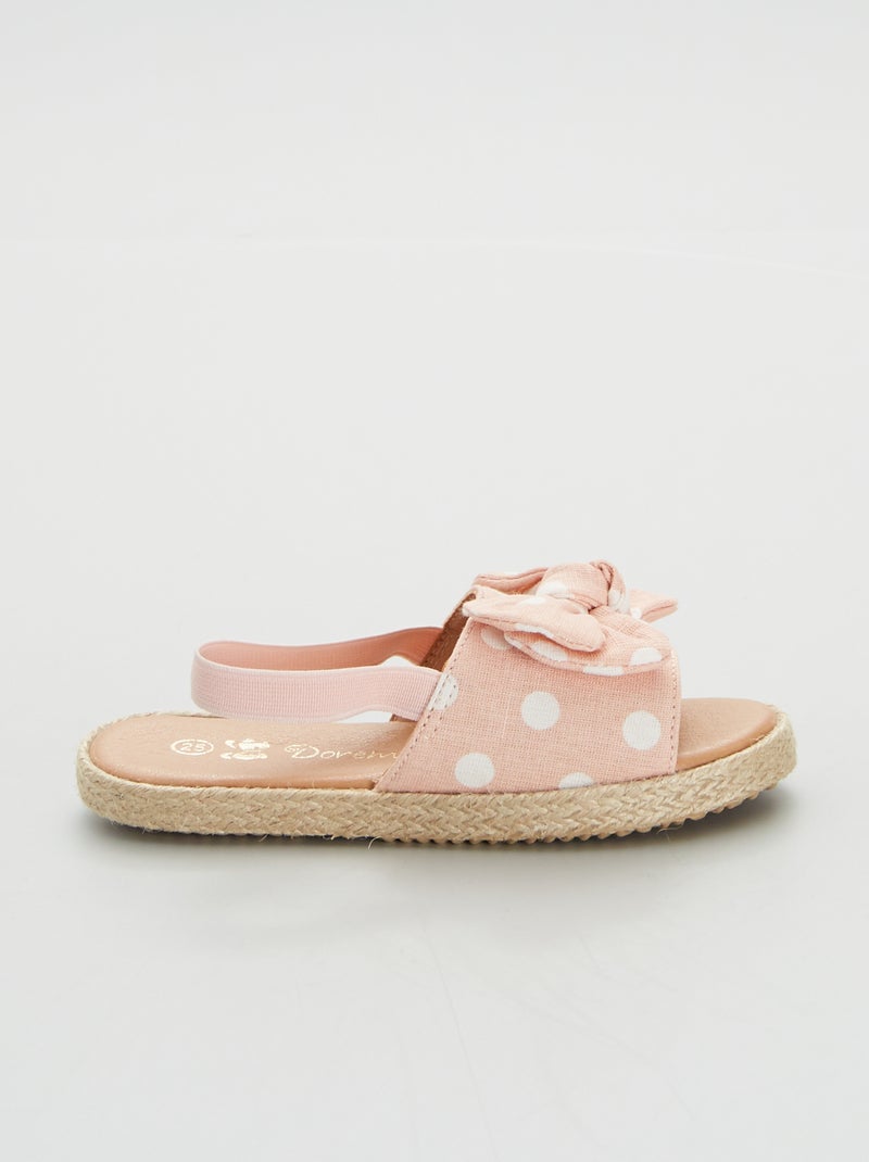 Mules con cinturini in tela rosa - Kiabi