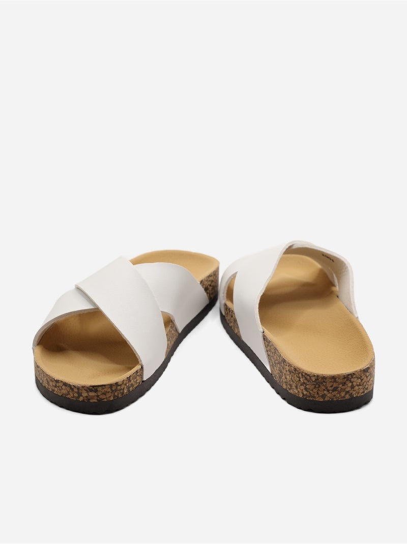Mules con cinturini incrociati Bianco - Kiabi