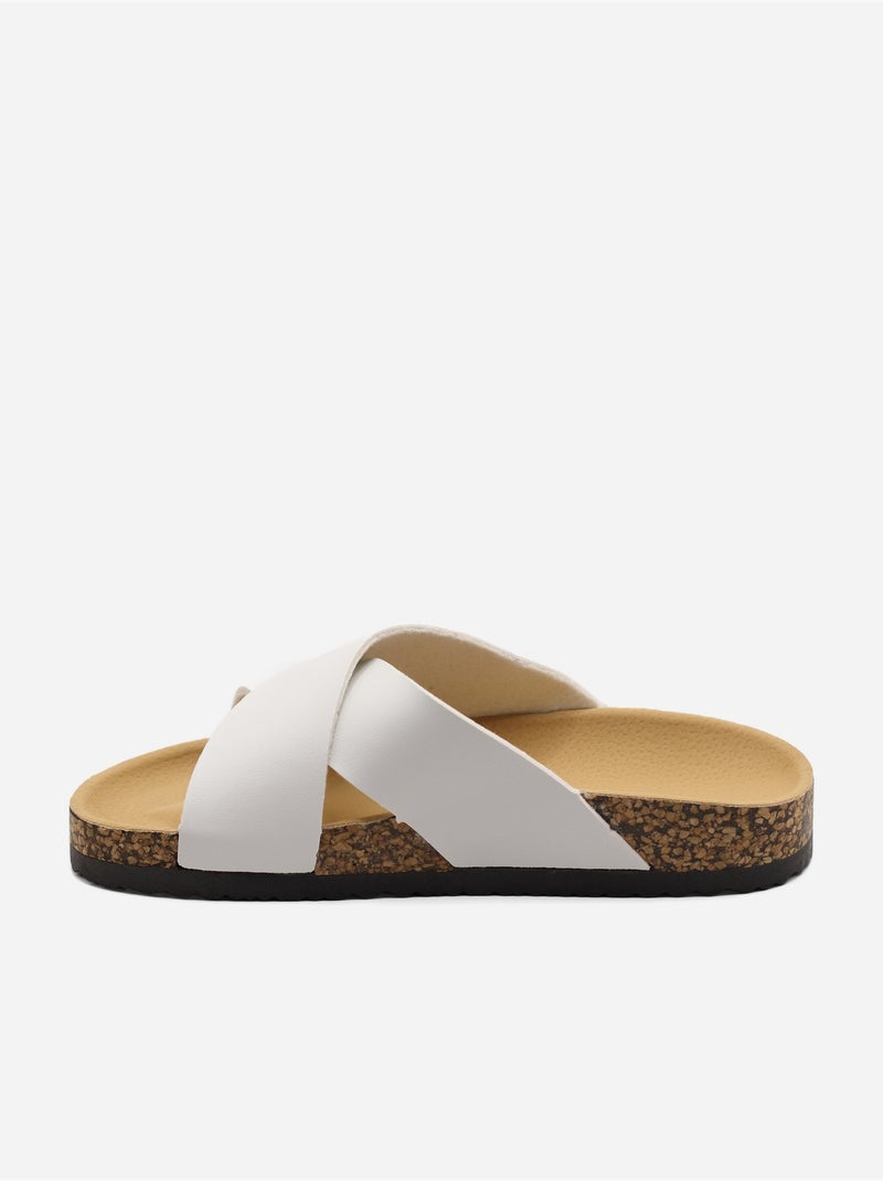 Mules con cinturini incrociati Bianco - Kiabi