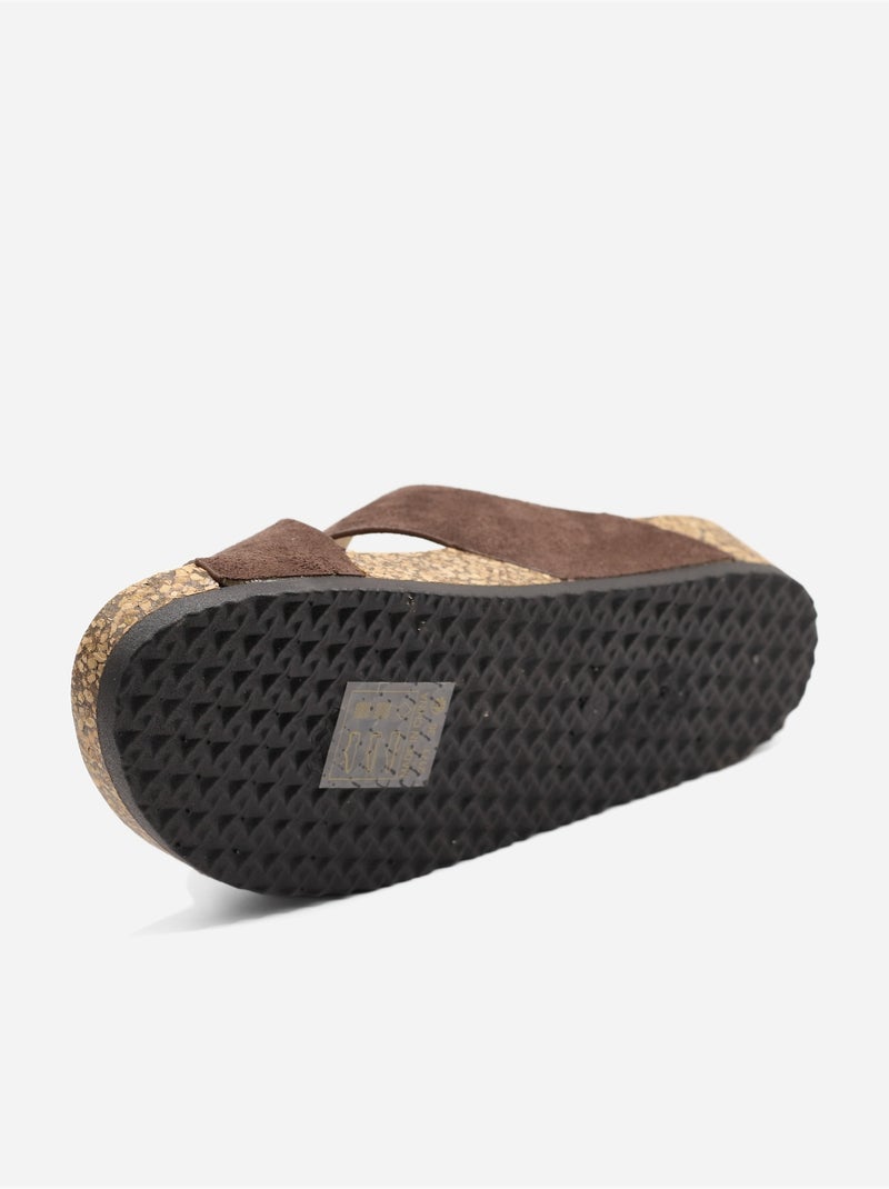 Mules con cinturini incrociati Marrone - Kiabi
