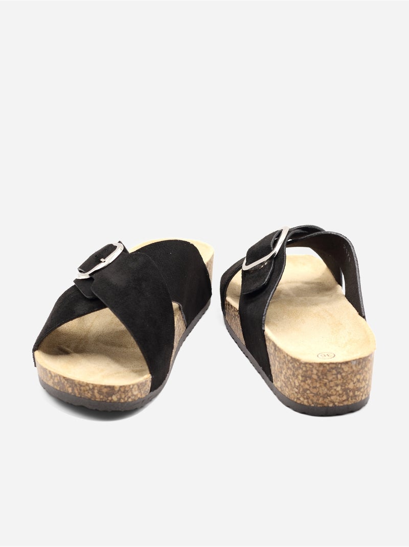 Mules con cinturini incrociati Nero - Kiabi