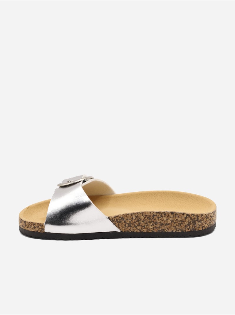 Mules con cinturino Argento - Kiabi