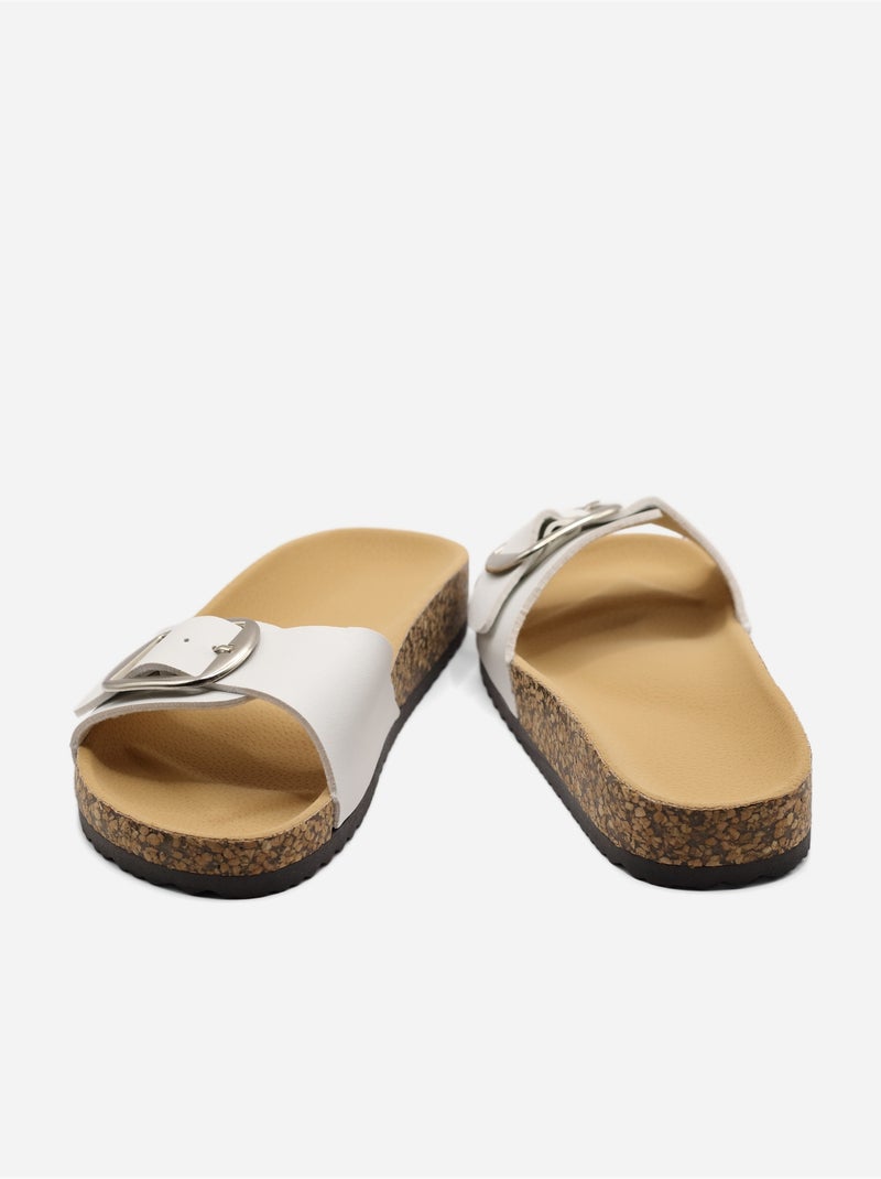 Mules con cinturino Bianco - Kiabi