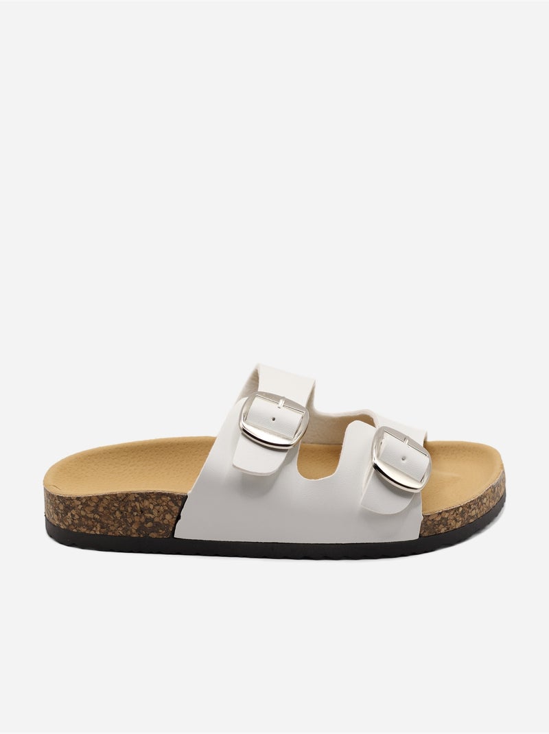 Mules con doppio cinturino Bianco - Kiabi