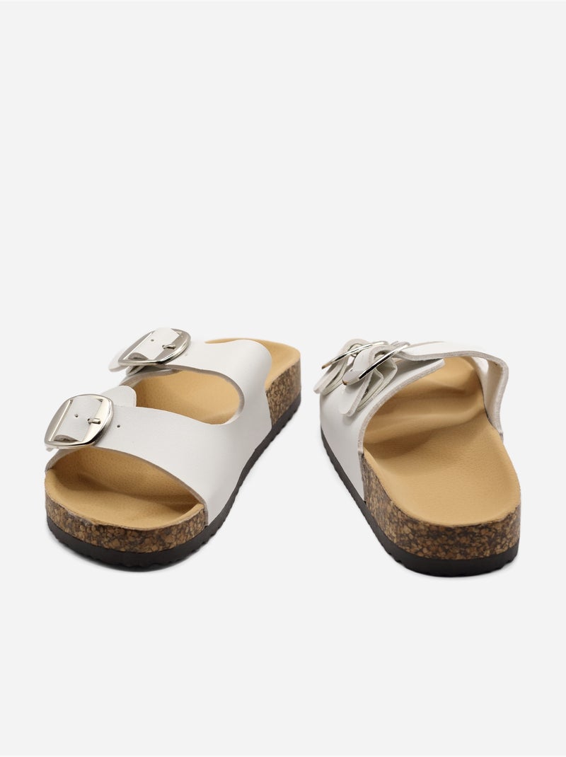 Mules con doppio cinturino Bianco - Kiabi