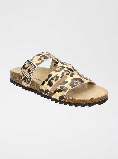 Mules con fasce leopardate - Kiabi