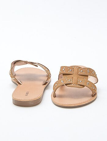 Mules con fascia in macramè lucido