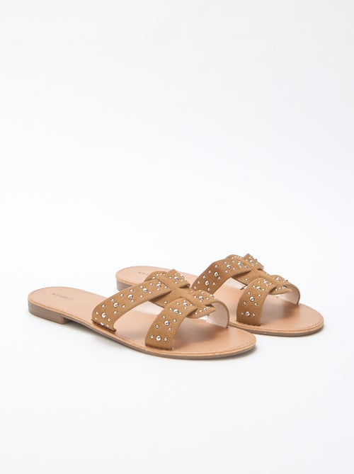 Mules con fascia in macramè lucido - Kiabi