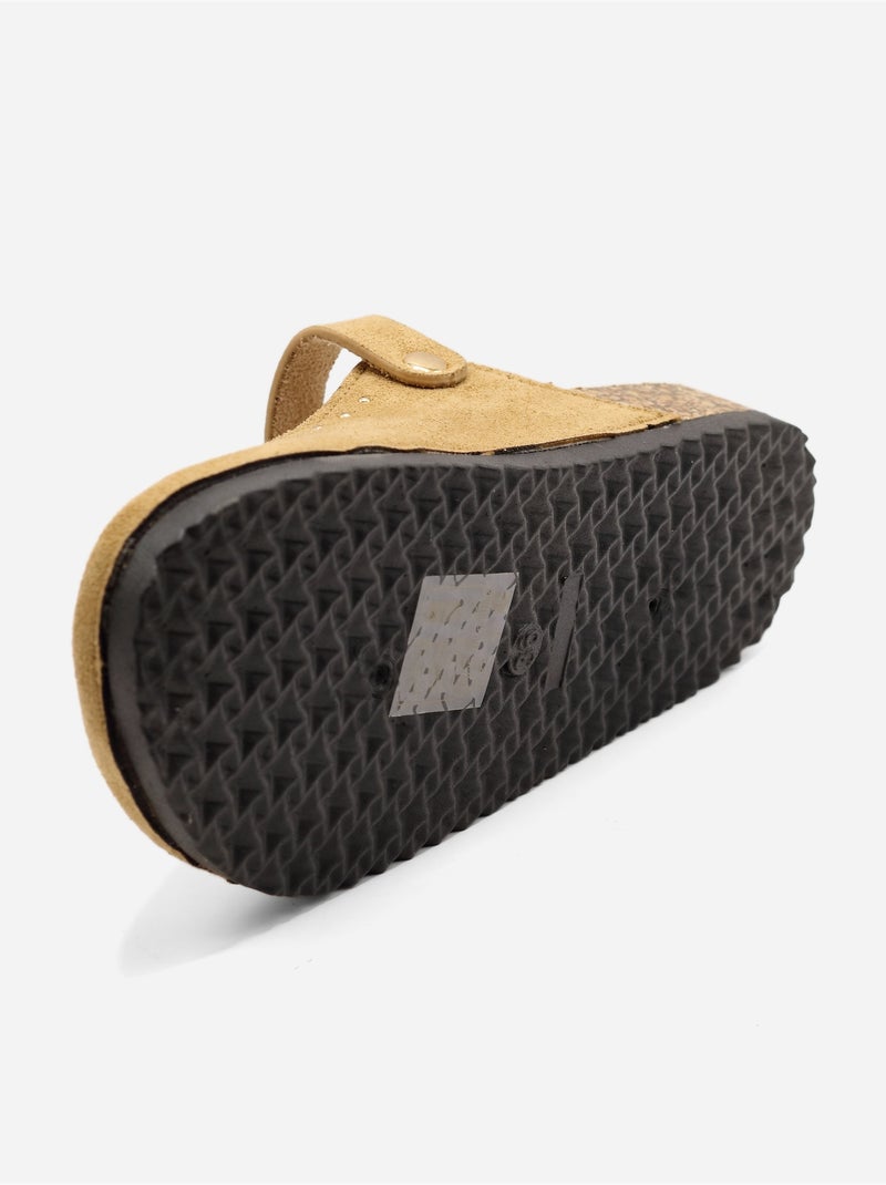 Mules con fibbia borchiata Cammello - Kiabi