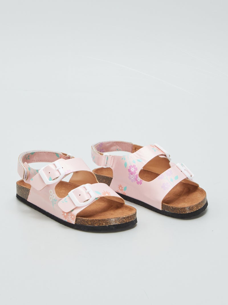 Mules con strappi sulle caviglie ROSA - Kiabi
