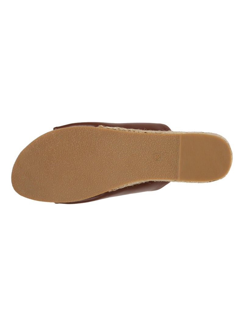Mules con tacco a fascia di 3 cm  Isotoner Cognac - Kiabi