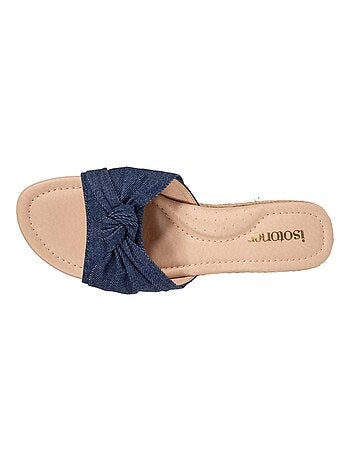 Mules con tacco effetto Jean di 3 cm Isotoner