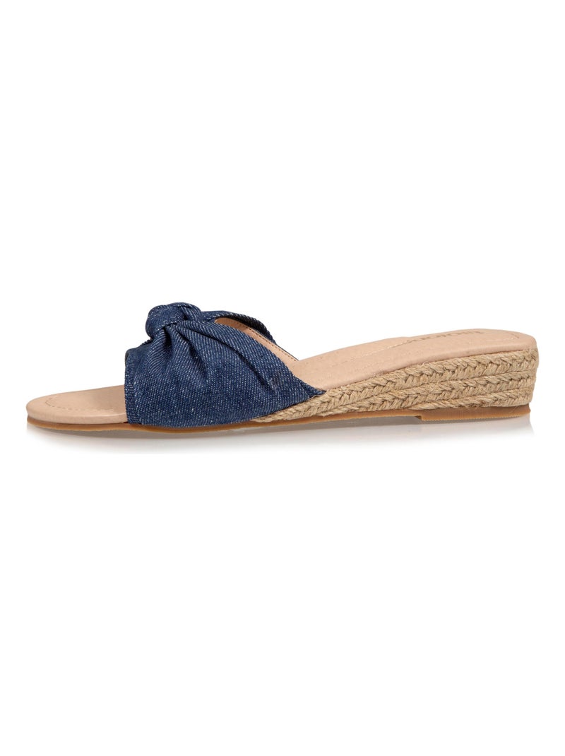 Mules con tacco effetto Jean di 3 cm  Isotoner Blu Blu - Kiabi