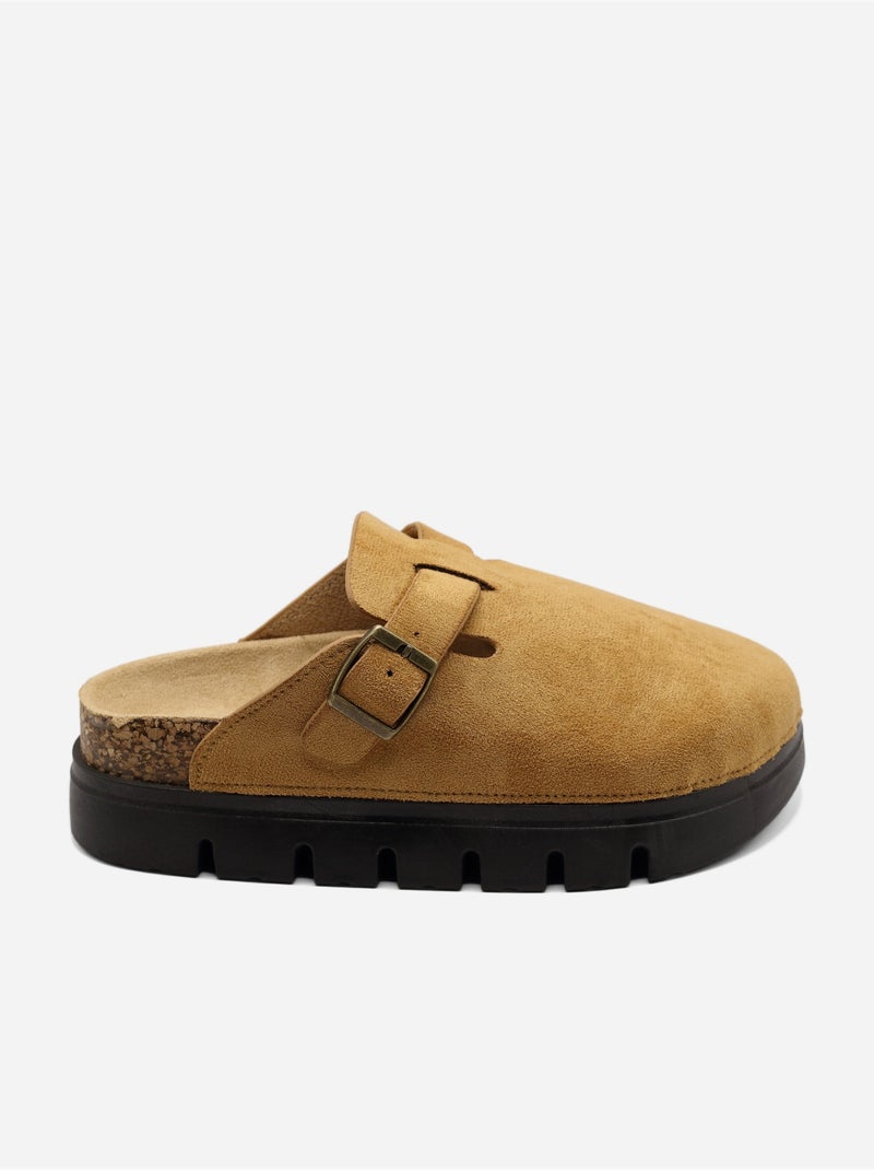 Mules con zeppa Cammello - Kiabi