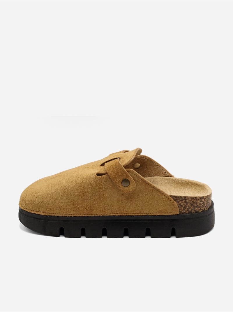 Mules con zeppa Cammello - Kiabi