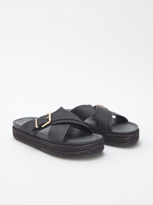 Mules con zeppa e suola in corda - Kiabi