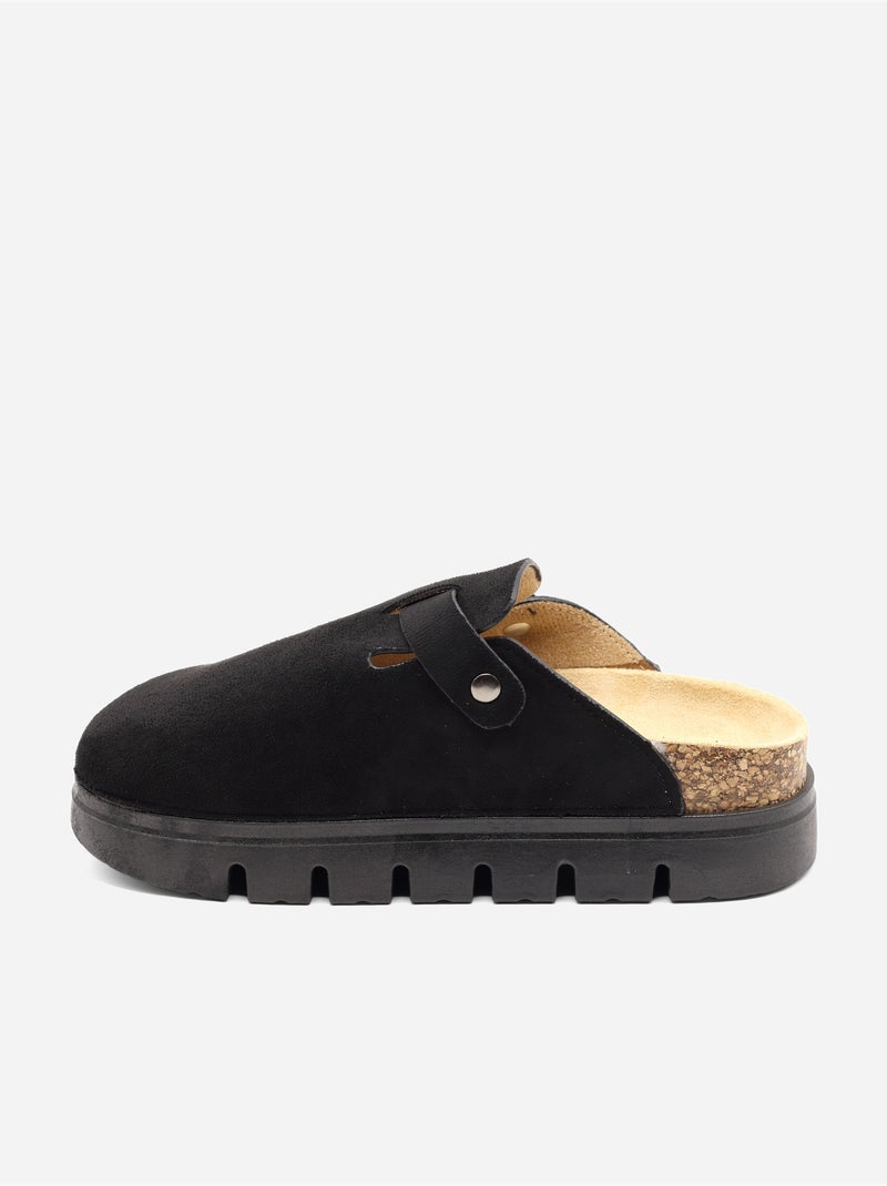 Mules con zeppa Nero - Kiabi