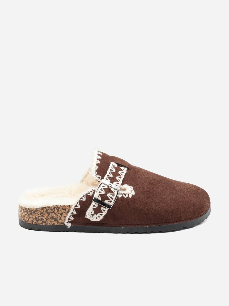 Mules da infilare - C M Marrone - Kiabi