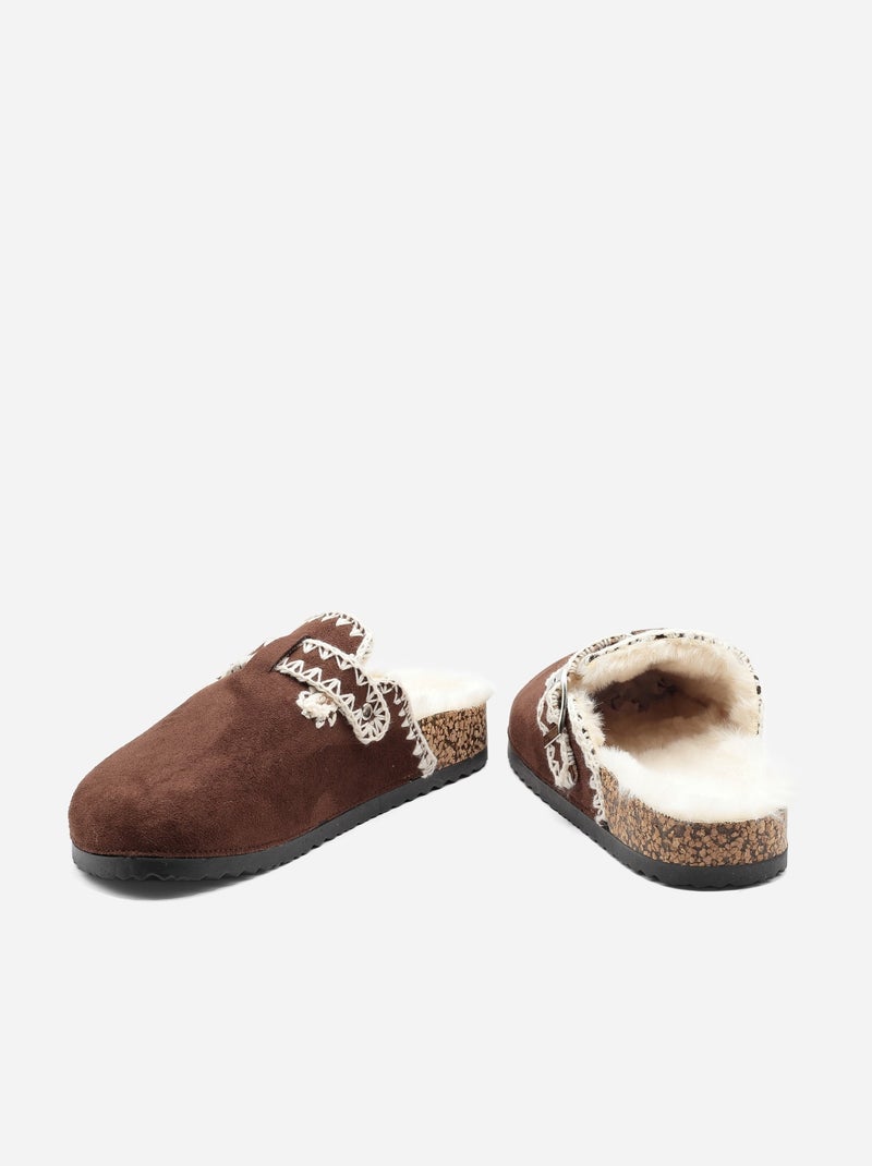 Mules da infilare - C M Marrone - Kiabi