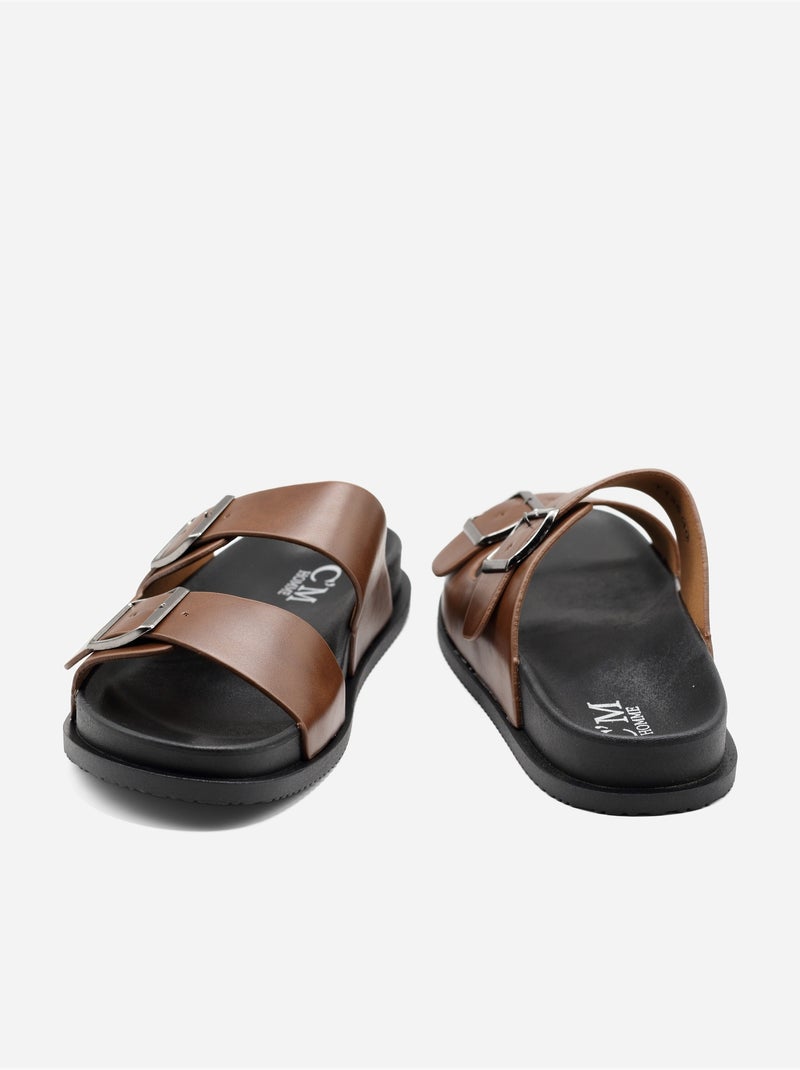 Mules da infilare - C M Marrone - Kiabi