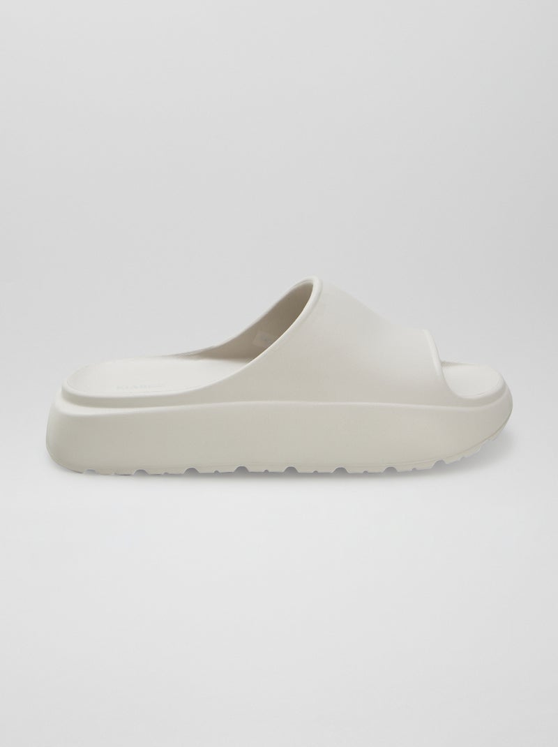 Mules da piscina con zeppa BEIGE - Kiabi