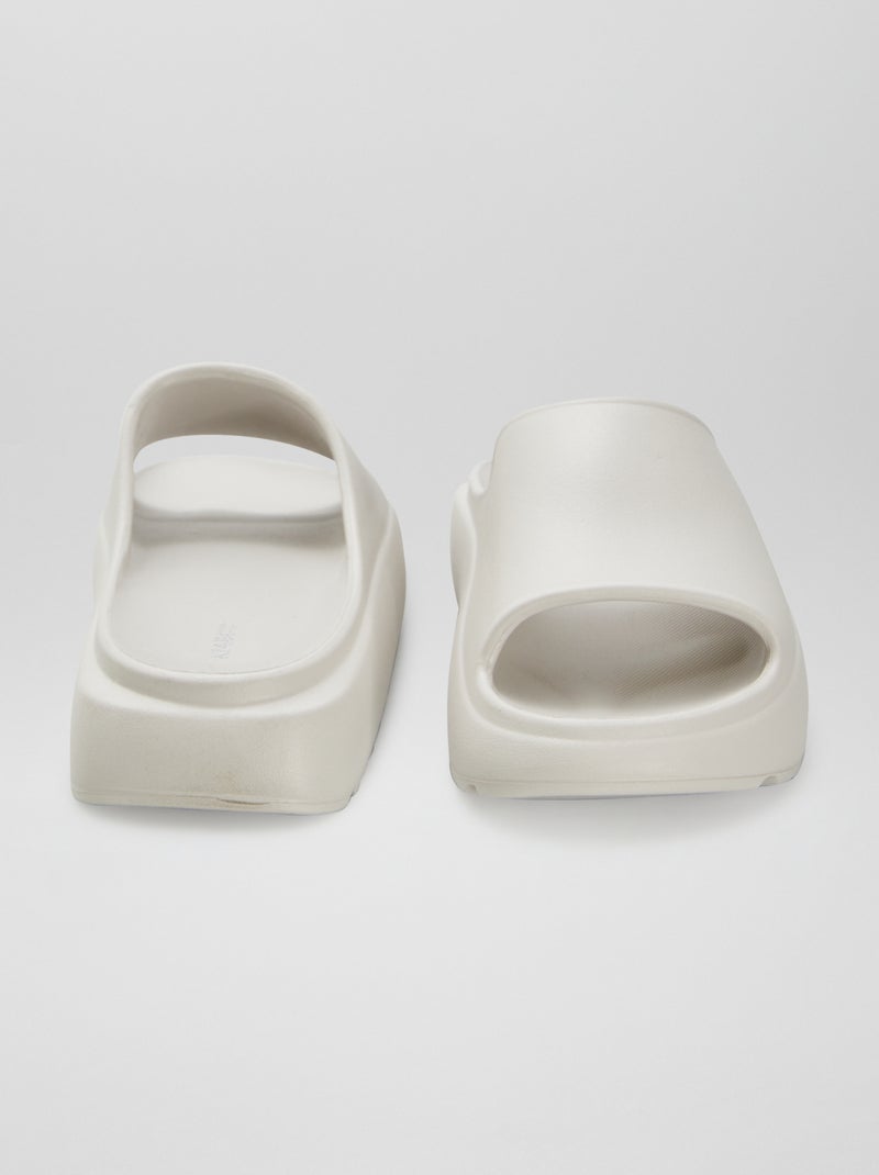 Mules da piscina con zeppa BEIGE - Kiabi