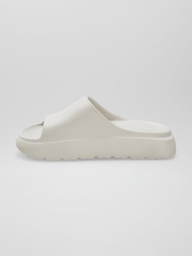 Mules da piscina con zeppa BEIGE - Kiabi