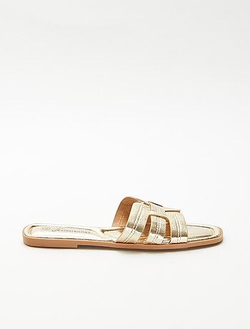 Mules effetto pelle craquelé