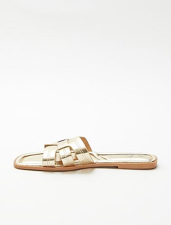Mules effetto pelle craquelé