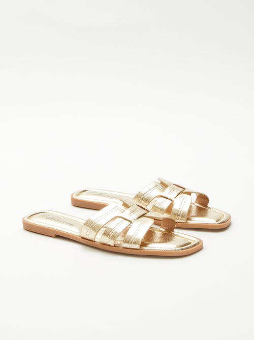 Mules effetto pelle craquelé - Kiabi