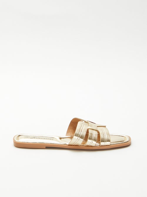 Mules effetto pelle craquelé - Kiabi